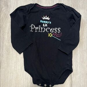 4/$30 Black 'Mommy's Lil Princess' Kids One Piece